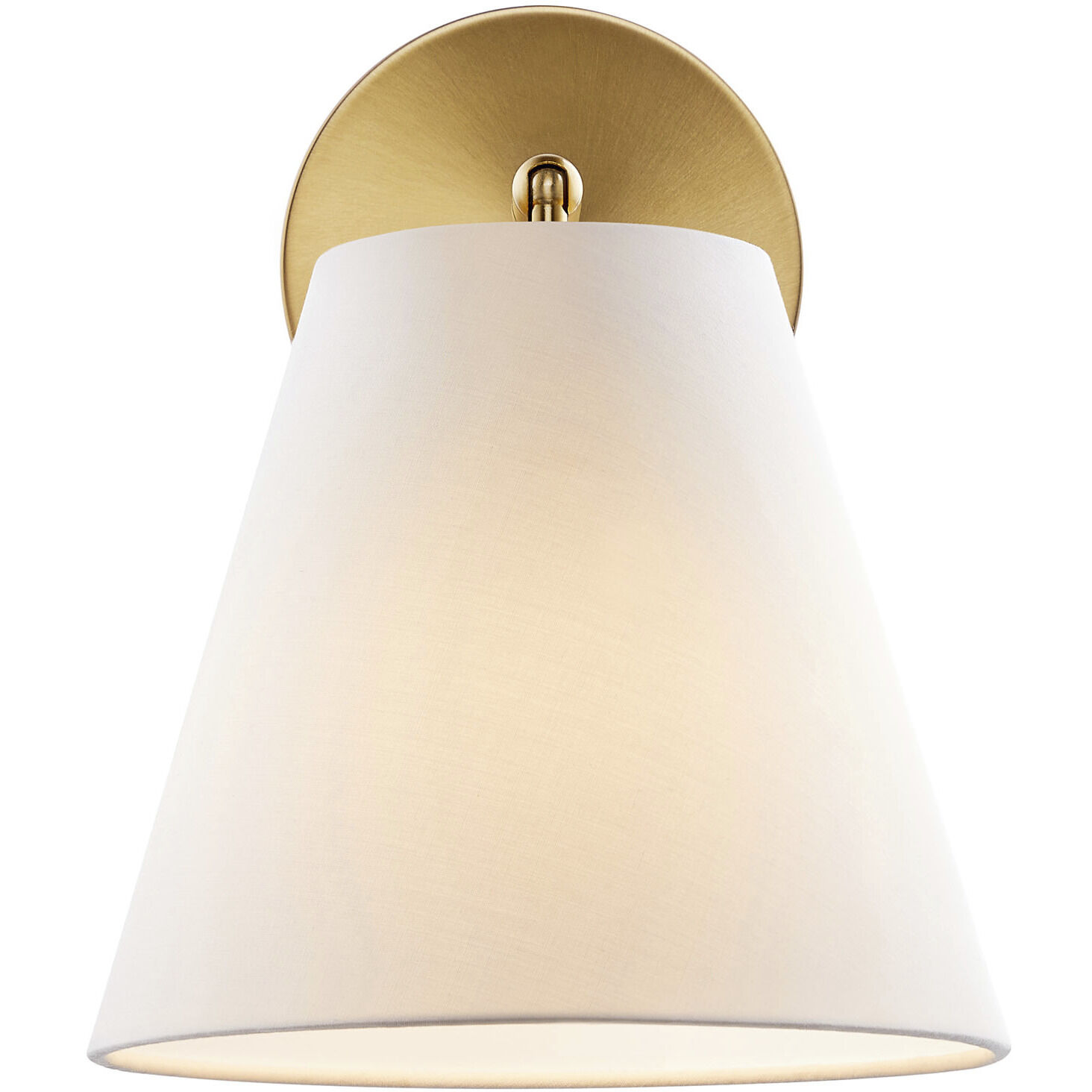 Transitional 1 Light 8 inch Natural Brass Wall Sconce Wall Light