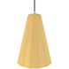 Radiance Collection - Fluted Pendant Ceiling Light in Polished Chrome, Black Cord, Replaceable Bulb, Muted Yellow, 9W x 13H, Form+Finish+Function