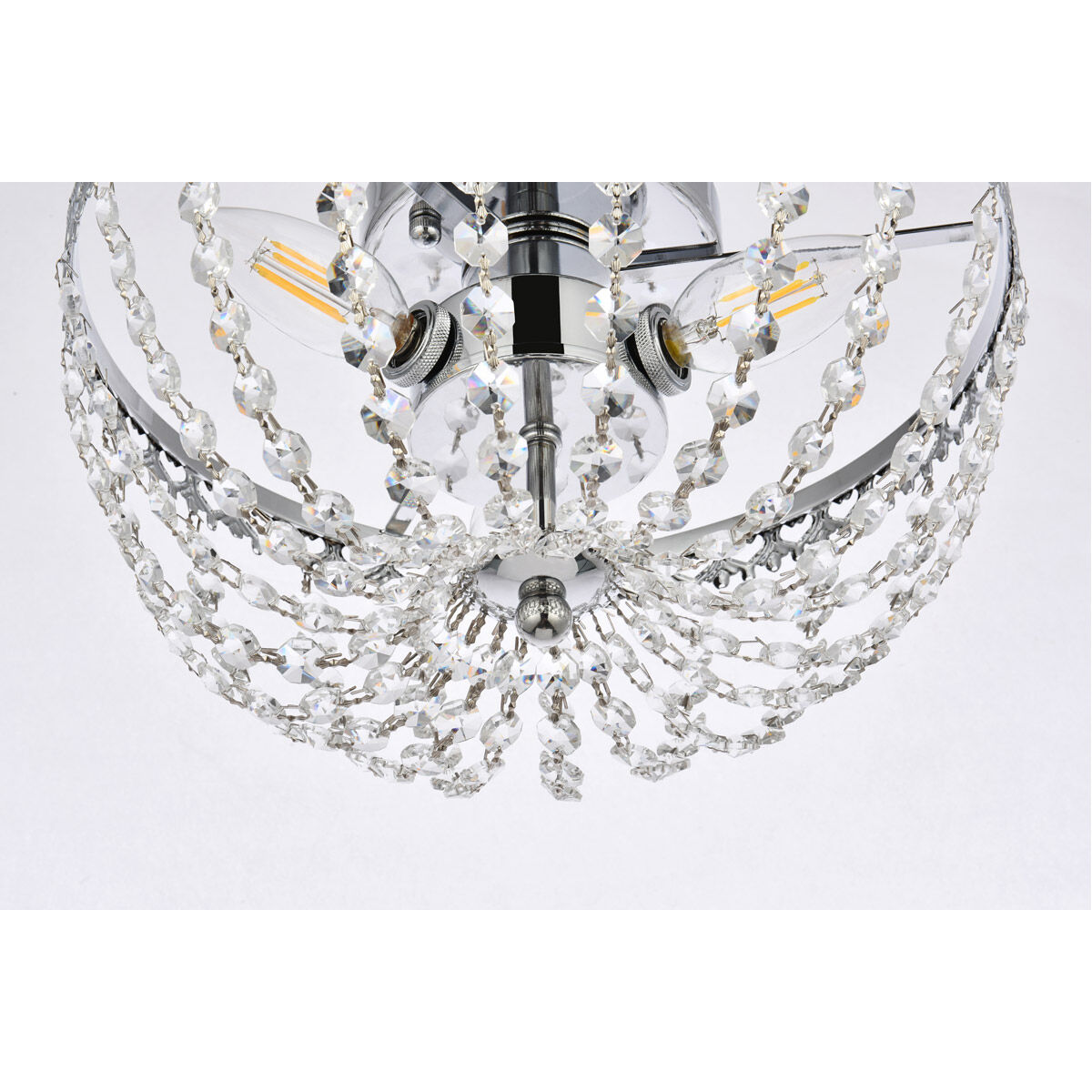 Kylie 3 Light 12 inch Chrome Flush Mount Ceiling Light