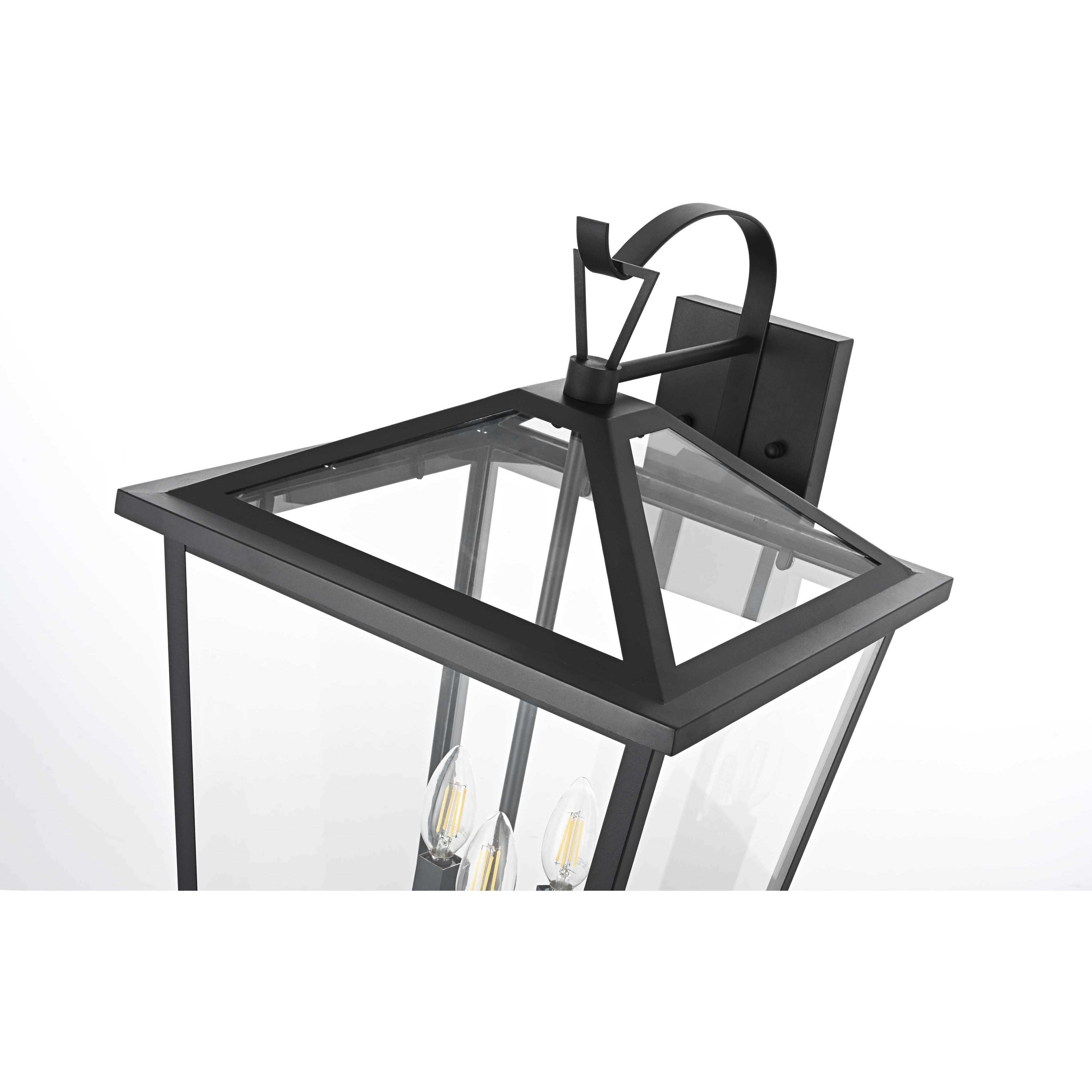 Oxford 3 Light 23 inch Black Outdoor Wall Sconce