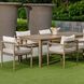 Borneo Weathered Dark Gray and Oyster White Outdoor Dining Chair