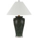 Junko 29 inch 150 watt Green and Clear Table Lamp Portable Light
