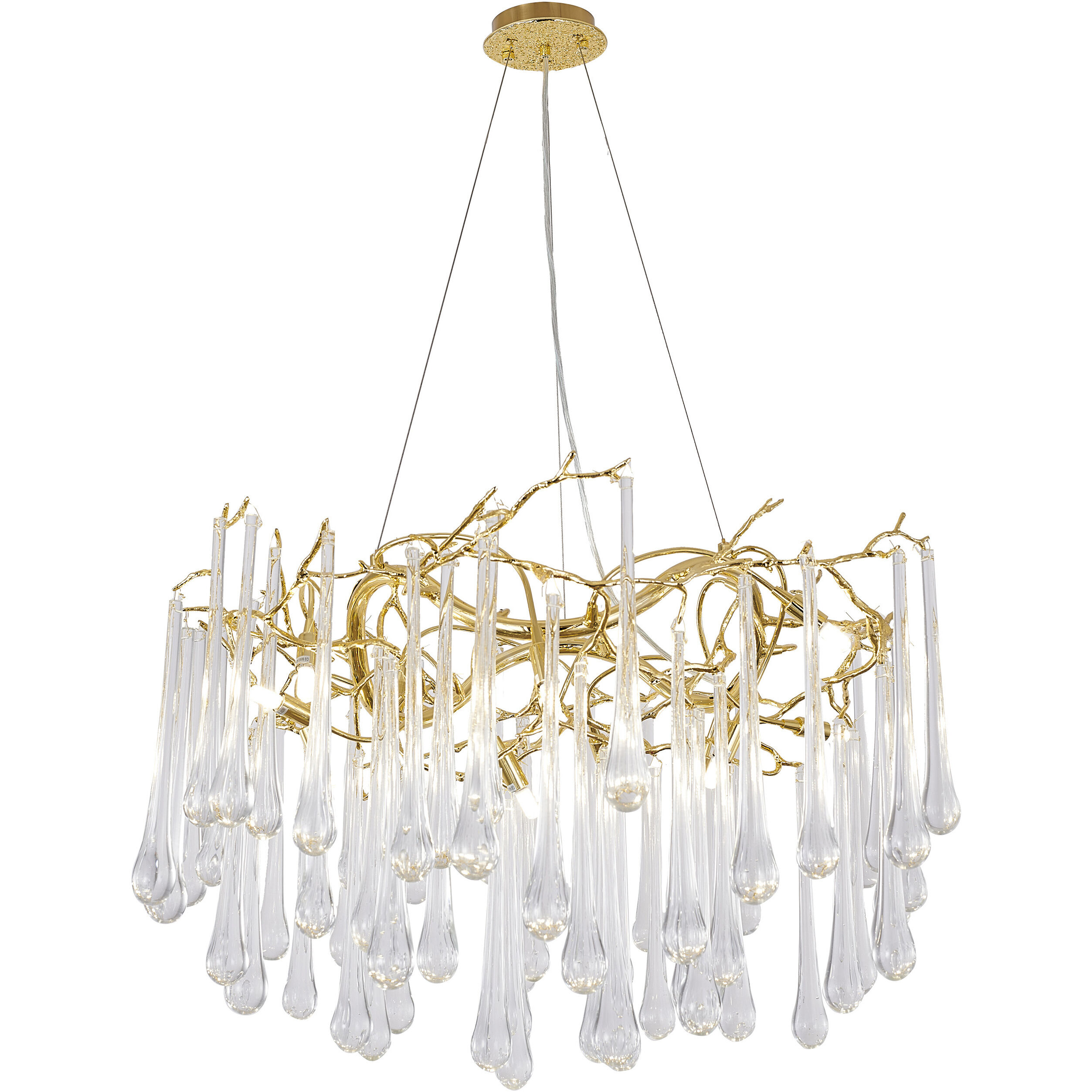 Canada 12 Light 31.5 inch Gold Chandelier Ceiling Light
