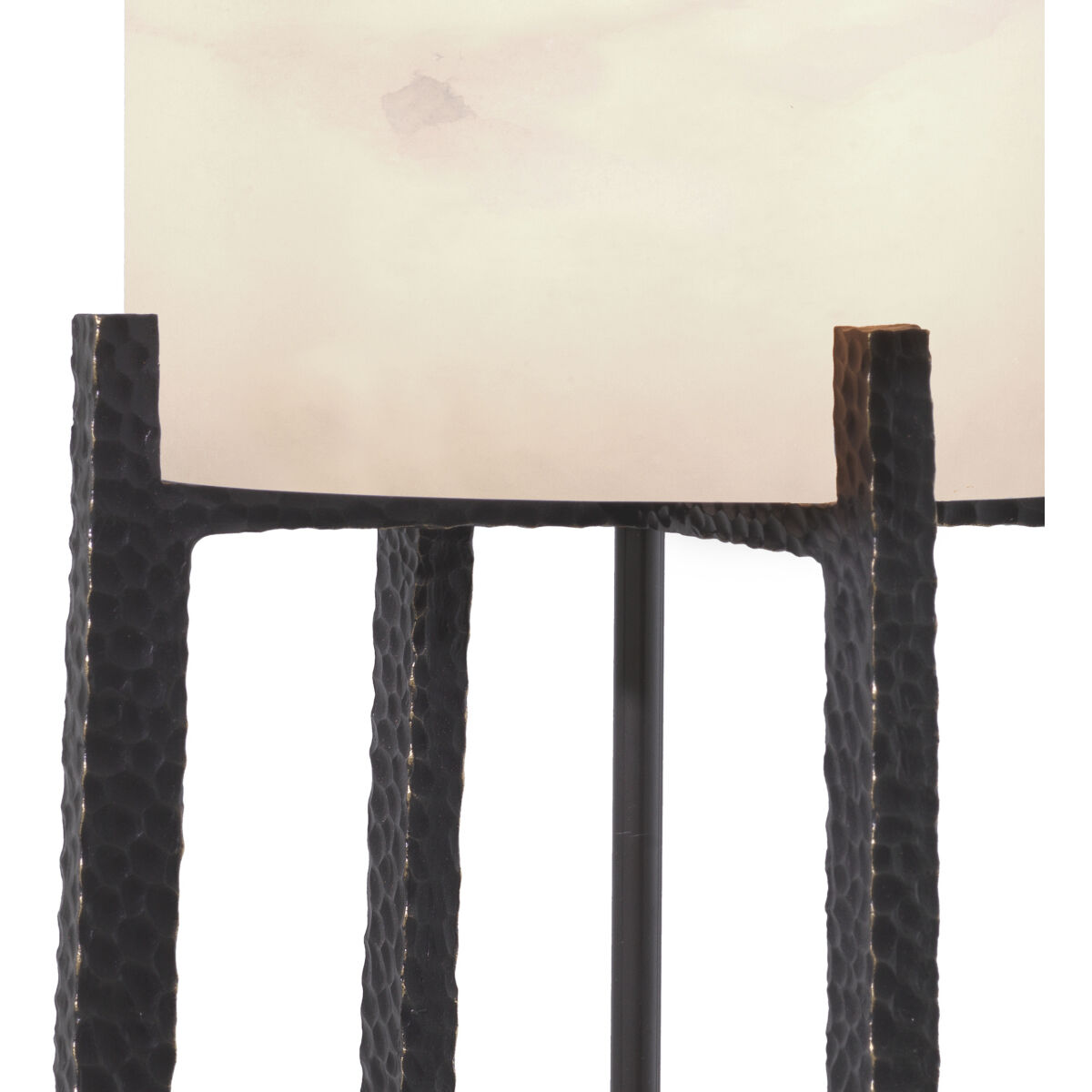 Fraser 22.24 inch 40 watt Bronze Highlight with Alabaster Table Lamp Portable Light, Small