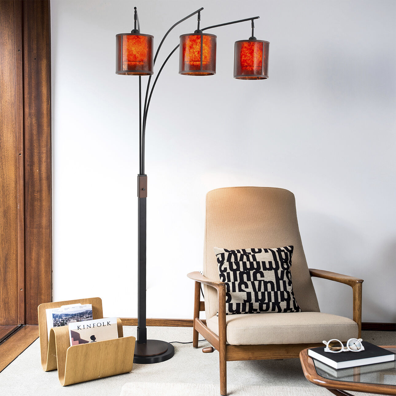 Layers 86 inch 60.00 watt Charcoal Gray and Gunmetal Arc Floor Lamp Portable Light