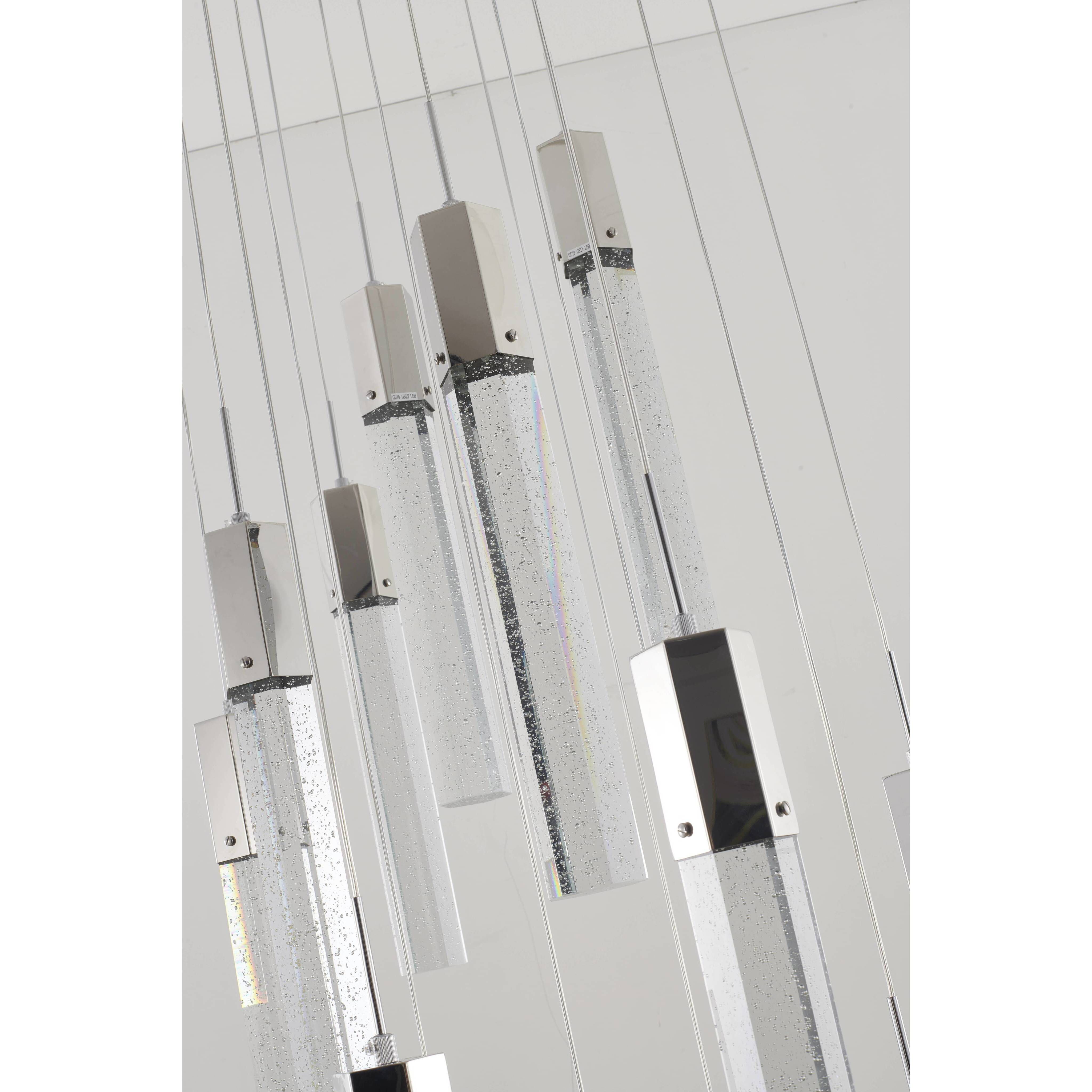 Canada 15 Light 23.6 inch Chrome Chandelier Ceiling Light