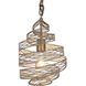 Flow 1 Light 10 inch Hammered Ore Mini Pendant Ceiling Light