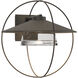 Halo 1 Light 17 inch Coastal Natural Iron Outdoor Sconce, Large