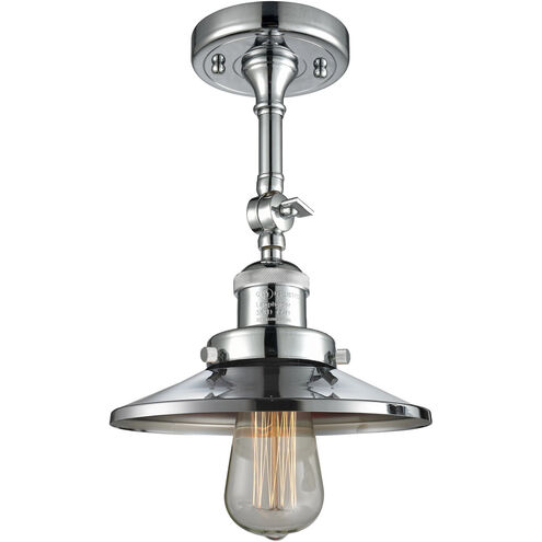 Franklin Restoration Railroad 1 Light 8 inch Polished Chrome Semi-Flush Mount Ceiling Light, Franklin Restoration