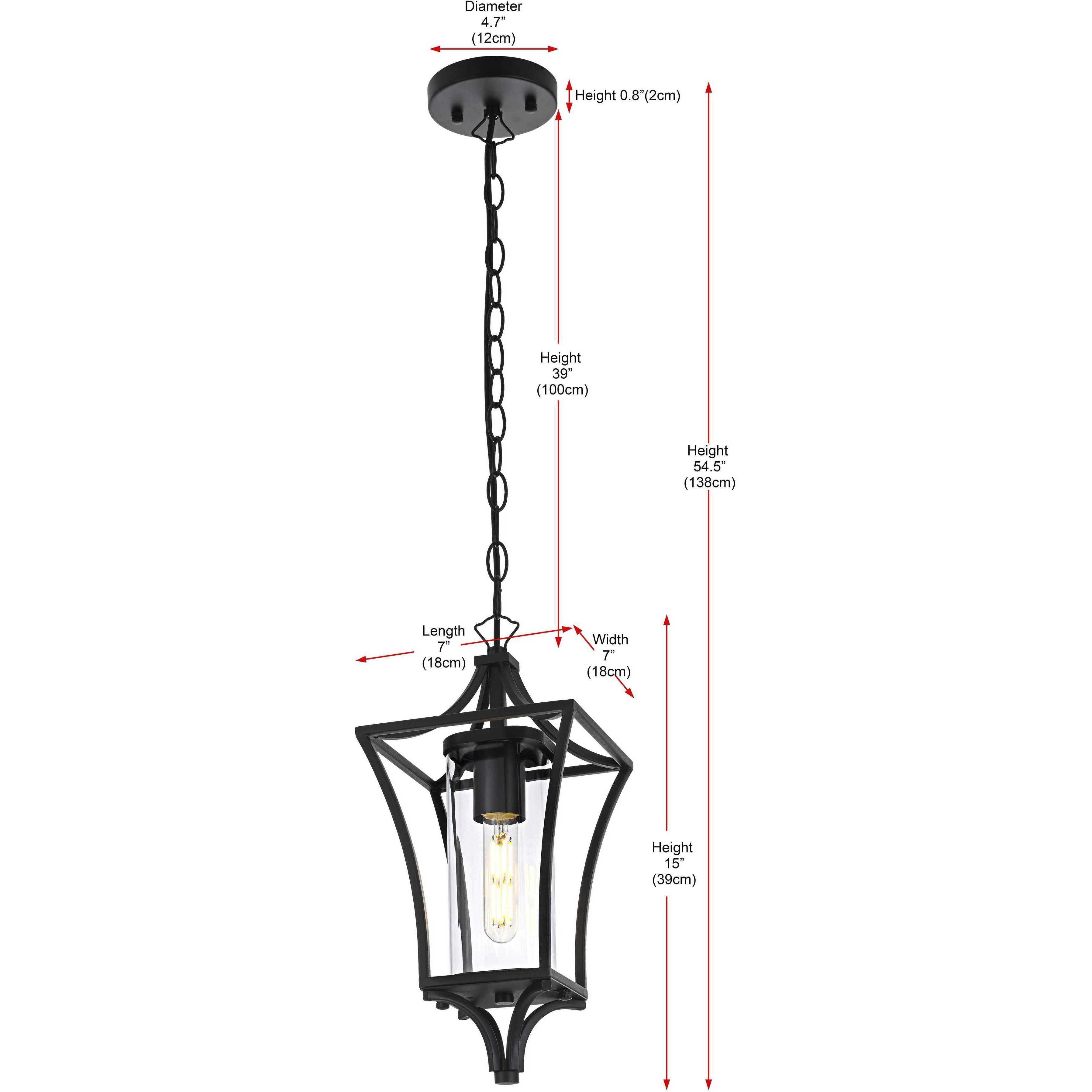 Belgrade 1 Light 7 inch Black Outdoor Pendant