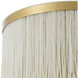 Roseline 2 Light 17.52 inch Vintage Brass Flush Mount Ceiling Light