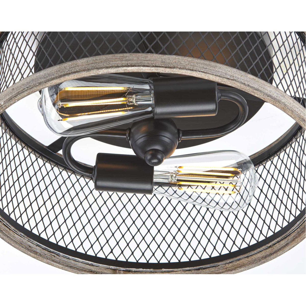 Austelle 2 Light 14 inch Antique Bronze Flush Mount Ceiling Light