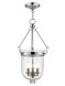 Jefferson 3 Light 12 inch Polished Nickel Chain Lantern