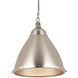 Katelyn 1 Light 15 inch Brushed Steel Pendant Ceiling Light