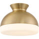 Gidget 2 Light 15 inch Vibrant Gold Flush Ceiling Light