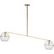 Sean Lavin Lowing LED 10.5 inch Polished Antique Brass Chandelier Ceiling Light