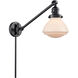 Olean 18 inch 3.50 watt Matte Black Swing Arm Wall Light, Franklin Restoration