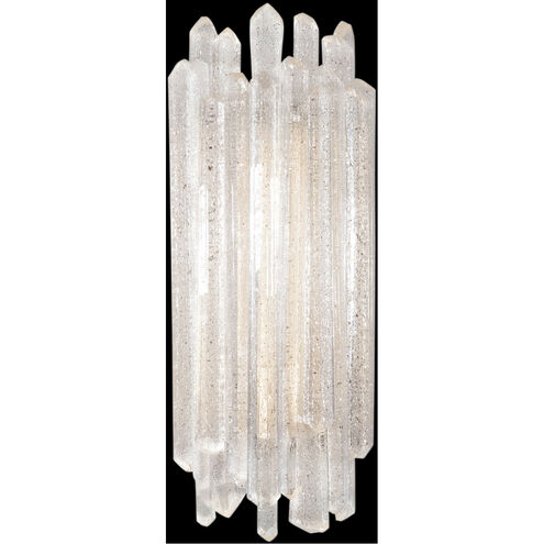 Diamantina 2 Light 7 inch Silver ADA Sconce Wall Light in Hand Cast Studio Glass