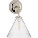 Thomas O'Brien Katie 1 Light 9 inch Polished Nickel Decorative Wall Light in Seeded Glass