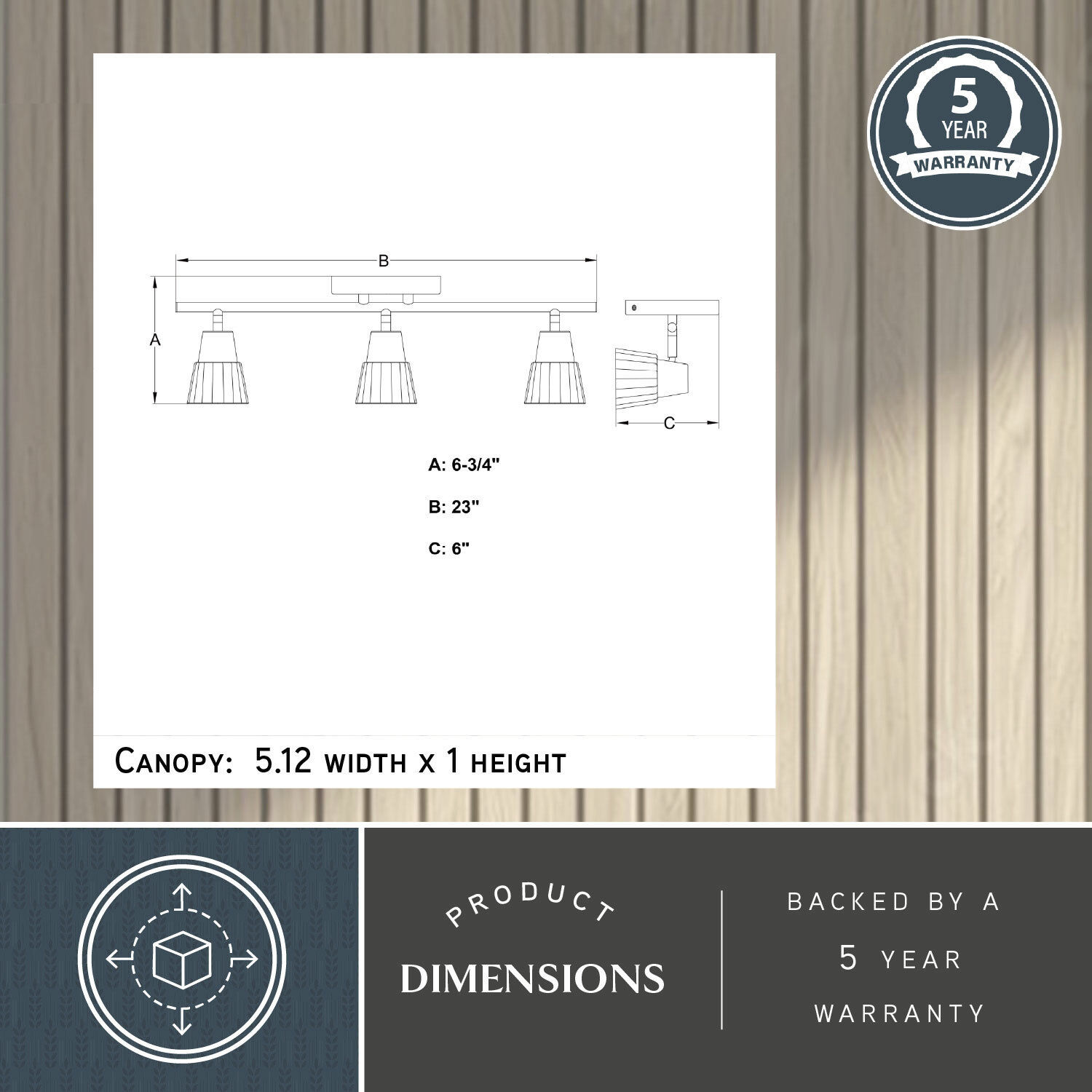 Dalton 3 Light 120 Matte Black Directional Light Ceiling Light