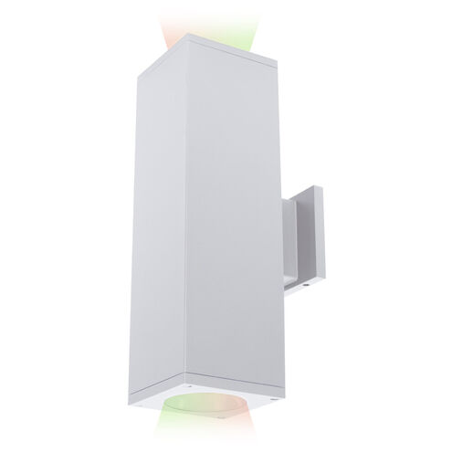 Cube Arch White Sconce Wall Light in Flood, 90, Color Changing, Straight Up/Down