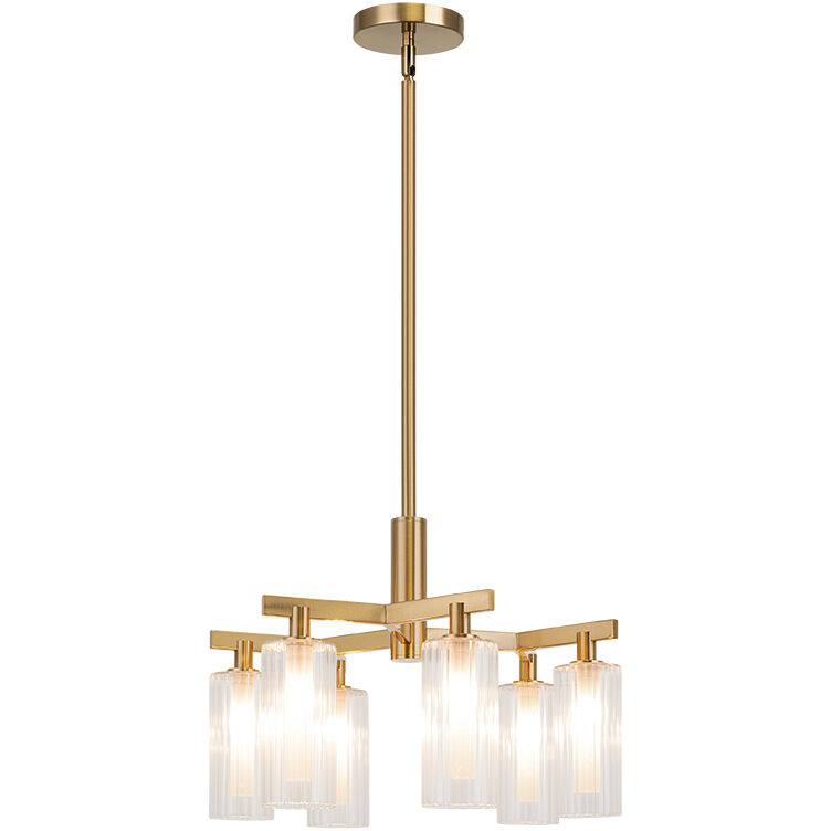 Kristof LED 21.25 inch Aged Gold Brass Chandelier Ceiling Light