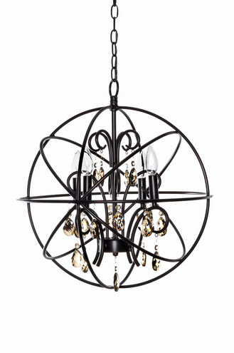 Orbit 4 Light 19 inch Oil Rubbed Bronze Single-Tier Chandelier Ceiling Light in CA Incandescent