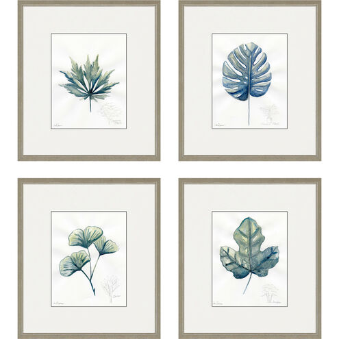 Florals Collection Blue Framed Art