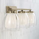Joss 3 Light 25.5 inch Aged Brass Vanity Light Wall Light