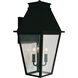 Croydon 3 Light 16 inch Antique Copper Outdoor Wall Mount in Clear Seedy
