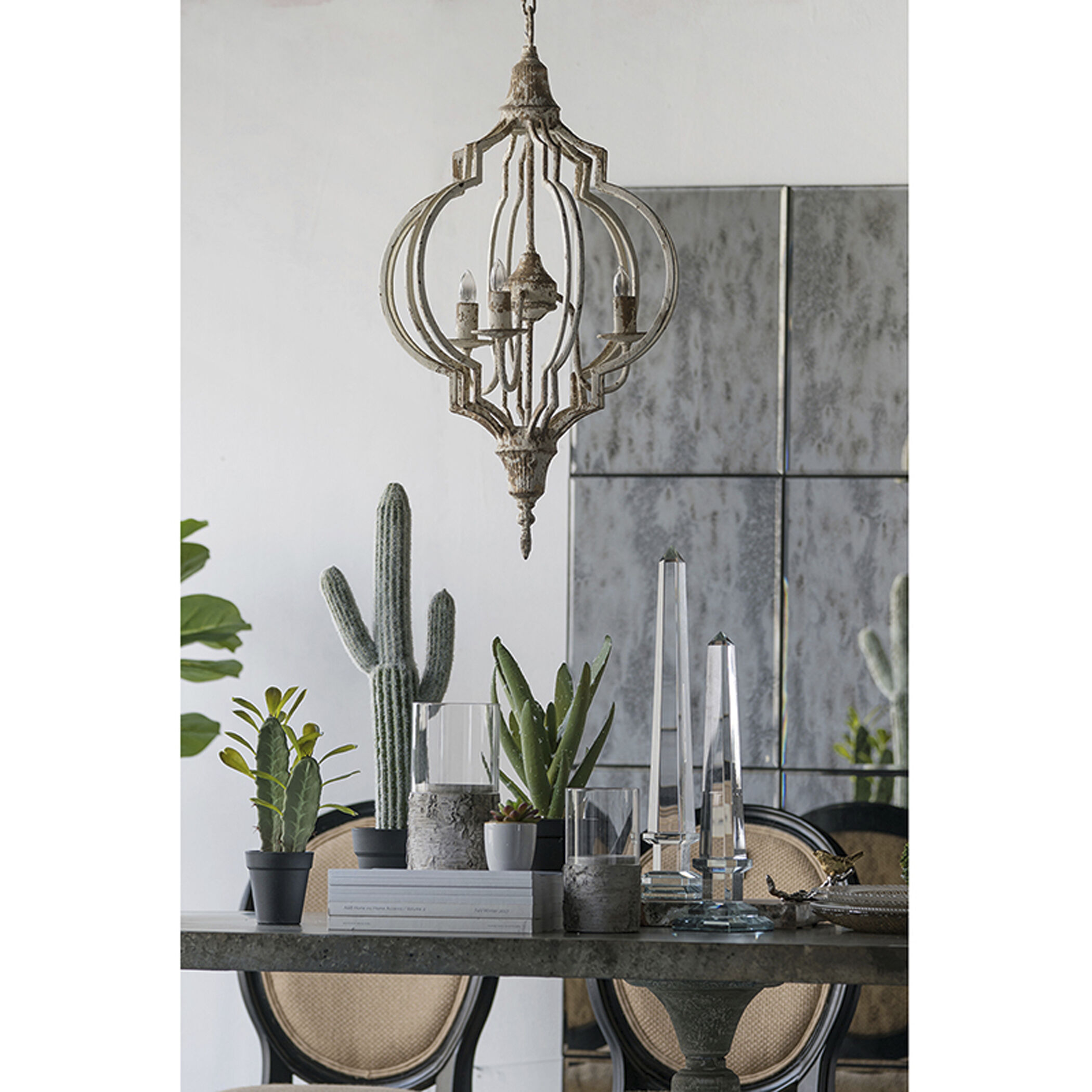 Donalt 3 Light 16.7 inch White and Gold Pendant Ceiling Light