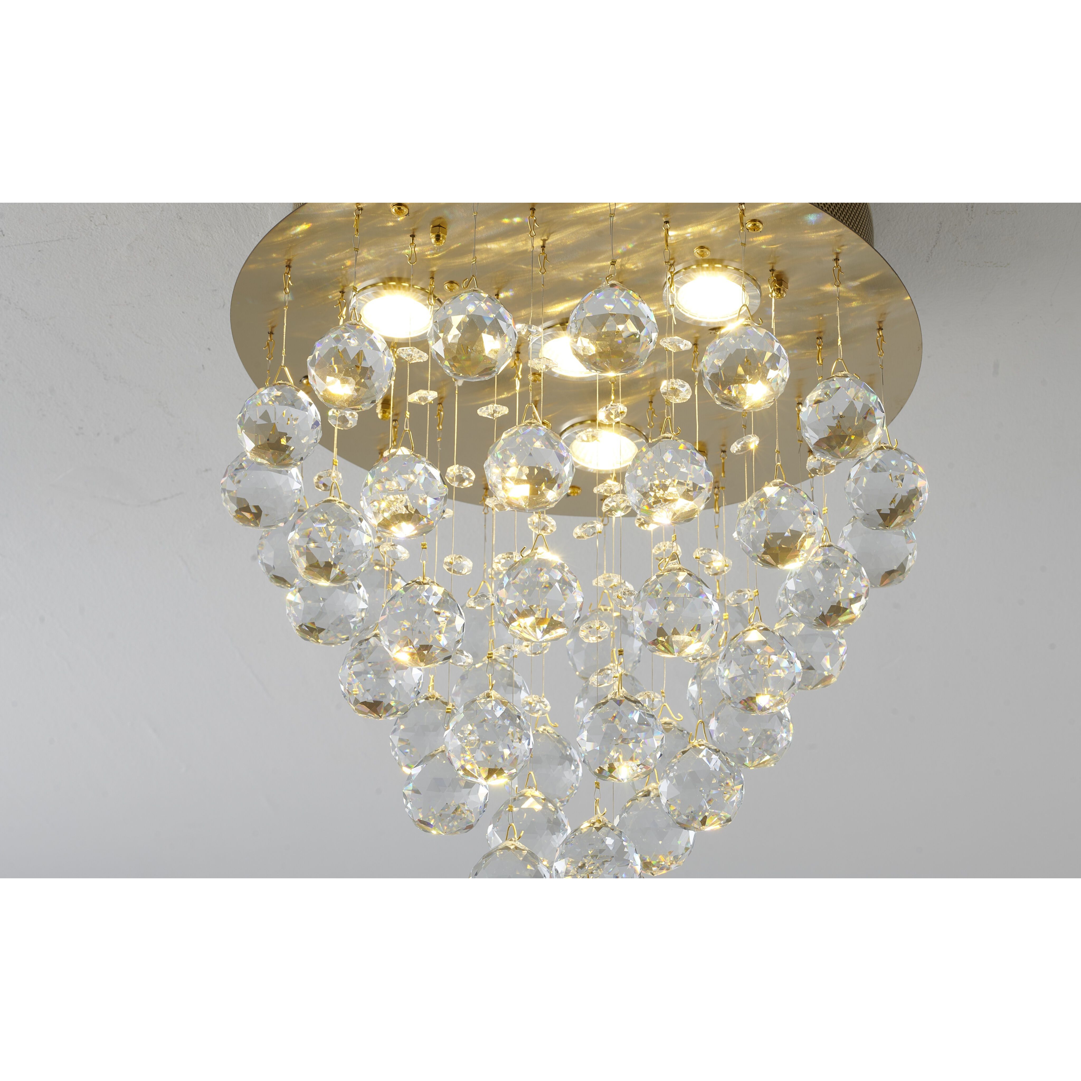 Canada LED 14 inch Gold Semi Flush Mount Ceiling Light