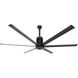 i6 84 inch Black Outdoor Ceiling Fan, Standard Mount