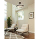 LumenAria 3 Light 18 inch Dark Bronze with Faux Alabaster Semi Flush Mount Ceiling Light in Incandescent