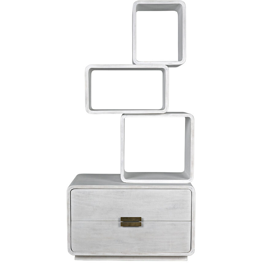 Belini White Wash Bookcase