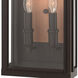 Sutcliffe LED 17 inch Oil Rubbed Bronze with Antique Copper Outdoor Wall Mount Lantern, Medium