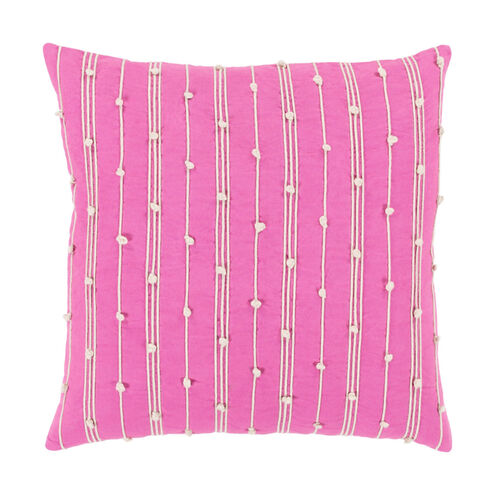 Accretion 18 X 18 inch Bright Pink and Cream Pillow Kit