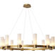 Castro 12 Light 53.54 inch Antique Brass and Alabaster Chandelier Ceiling Light
