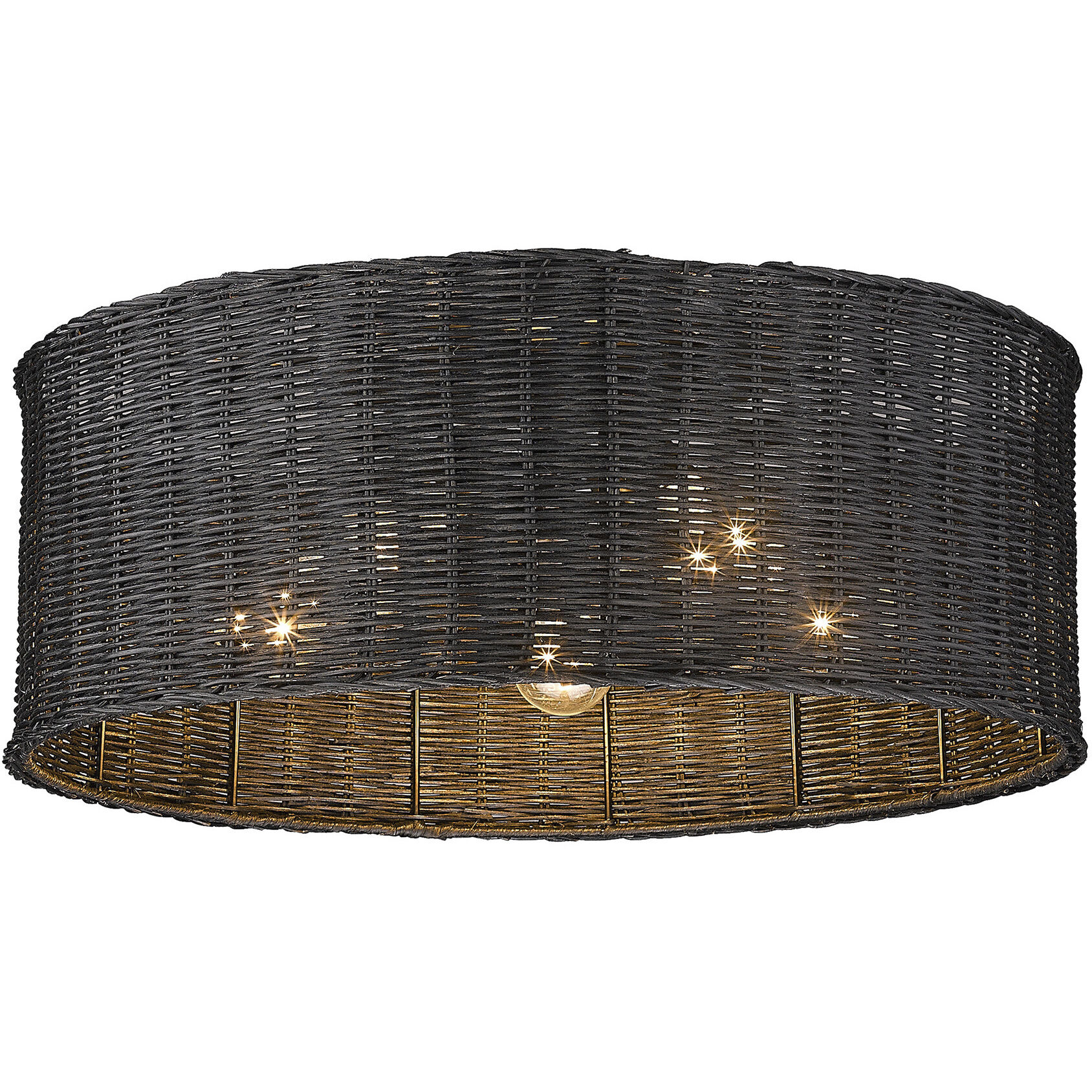 Erma 5 Light 22.38 inch Matte Black Flush Mount Ceiling Light