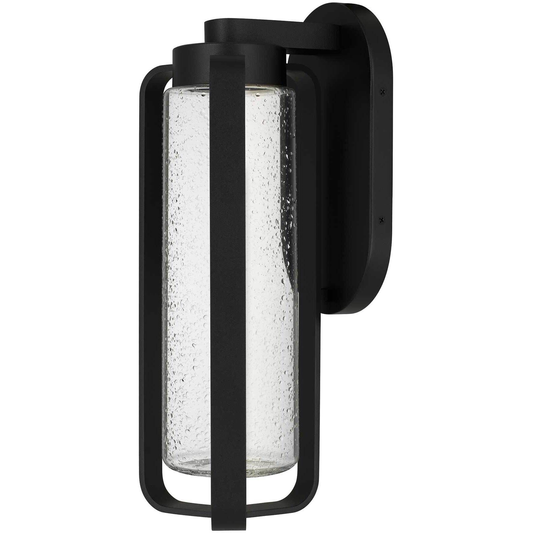 Clover LED 15.5 inch Sand Black Outdoor Wall Sconce