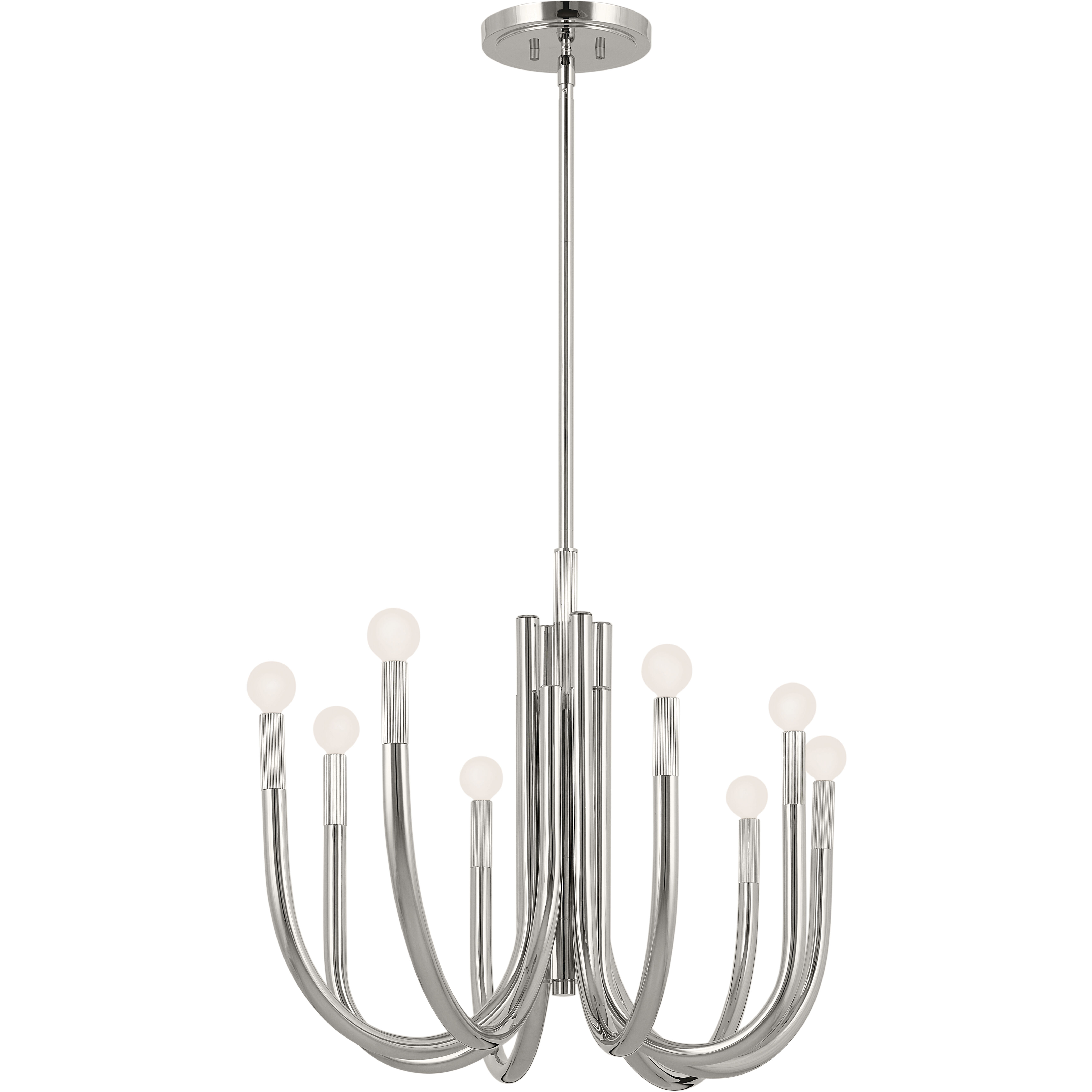 Odensa LED 21 inch Polished Nickel Oval Chandelier Ceiling Light