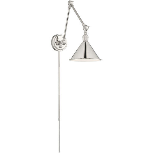 Delancey 27 inch 60.00 watt Polished Nickel Swing Arm Wall Wall Light