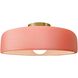 Radiance LED 16 inch Gloss Blush and Brushed Brass Semi Flush Ceiling Light