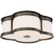 ML LED 16 inch Harvard Court Bronze Flush Mount Ceiling Light