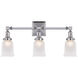 Chapman & Myers Boston5 3 Light 22 inch Chrome Triple Bath Sconce Wall Light