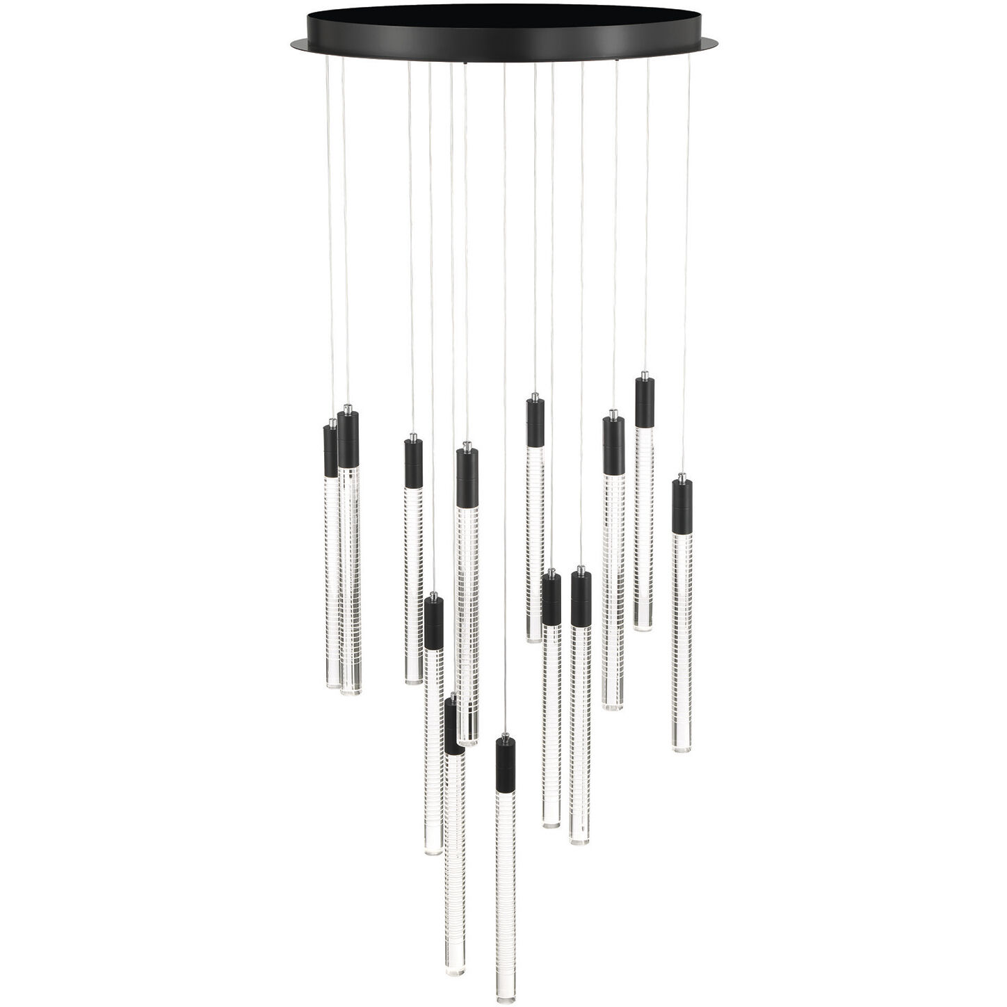 Celine LED 23.62 inch Black Chandelier Ceiling Light