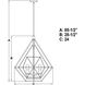 Bartlett LED 24 inch Oil Rubbed Bronze and Satin Nickel Pendant Ceiling Light