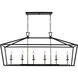 Lacey 6 Light 49 inch Polished Chrome and Black Pendant Ceiling Light