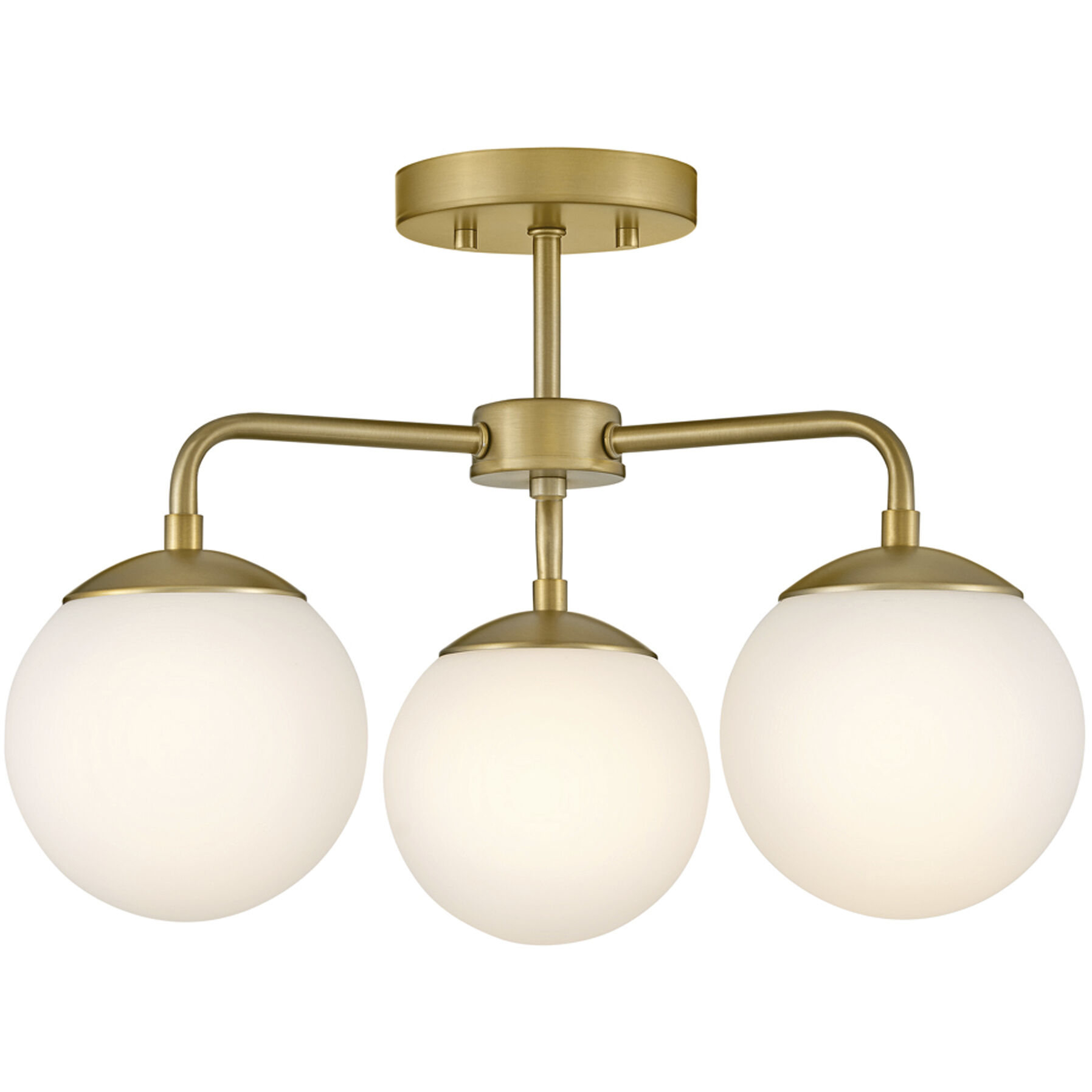 Julep LED 20 inch Lacquered Brass Foyer Light Ceiling Light, Semi-Flush Mount