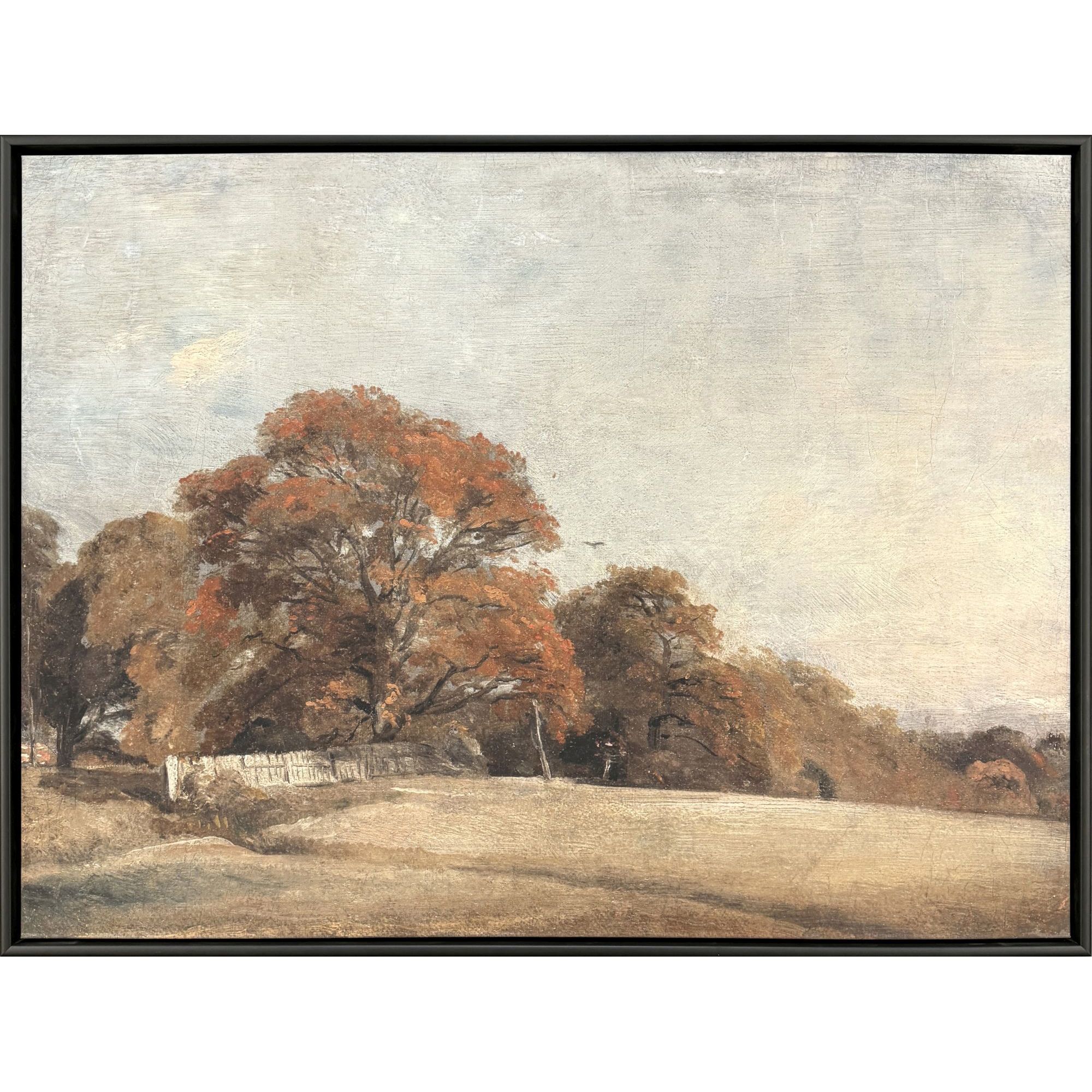 Autumnal Brown and Gray and Multi and Rust Canvas